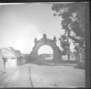 Arch way over train tracks
