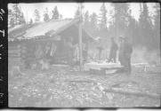"White Swan" men in camp, Alaska trip