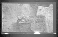 [Skeleton in ancient burial site]