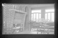 [Fireplace in sunroom]