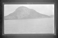 [View of mountain from waterway]