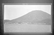 [Small town along waterway]