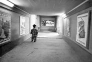 [Circus performer in subway, Circus Knie]
