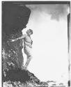 [Anne Brigman by cliff]