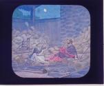 Ruth lying at the feet of Boaz.