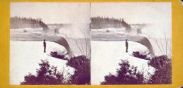 Niagara in Winter. General view of the Falls from Point View.