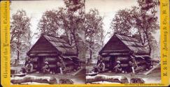 First Log Hut erected in the Valley.