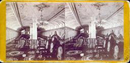 Saloon of the Steamer "Bristol," from aft looking forward.