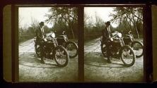 [Will Connell with two motorcycles]