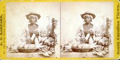 [Black woman with basket of vegetables]