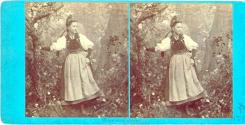 Woman in traditional costume of canton Schaffous