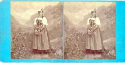 Woman in traditional costume of canton de Berne