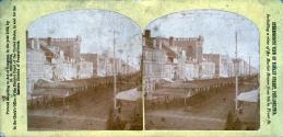 Stereoscopic View of Market Street, Philadelphia Including a view of the Market House from 8th to Front St.