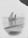 [A misty morning on the North Sea]