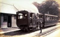S. M. T. [Snowden Mt. Tramway] Llanberis Station and Train