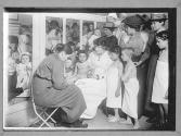 Dr. Boness And Her Assistant Explaining Child Hygiene...St.Etienne