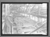 In the Hoisting Room of a Large Coal Mine PA