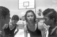 Four boys - basketball court