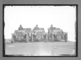[three autos "Maxwell #1, #2, #3"]