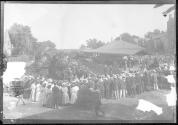 [celebration at railroad station]
