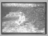 [portrait of man in garden]