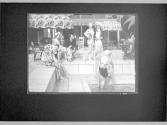 [Blue separation negative record for left half of advertisement, Bathing Pool Scene, Ladies Home Journal]