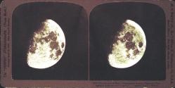 First Quarter of Moon (Stereograph from two Telescopic Photographs made one month apart).