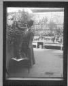 Mary Childs In Garden With Cat