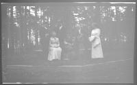 Group in woods, Oak Lodge Trip