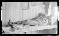 James Sibley Watson asleep, Virginia Beach Trip