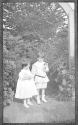 Dryden children in Eastman's garden