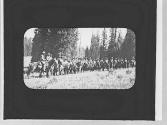 Riders in a line, Wyoming Trip