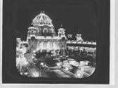 Building & pool at night