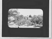 Man & woman in rocky field, Petersham Trip