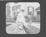 Dryden children in garden