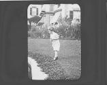 Watson Newhall in garden