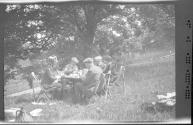 Group dining outside, Motor Trip