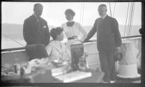 George Eastman and companions on deck of ship