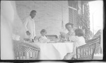 Newhalls and Drydens at picnic table