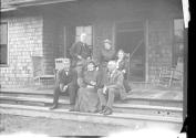 George Eastman and guests on porch, Oak Lodge Trip