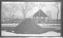 [Park with stack of cannon balls]