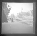 City scene from horse carriage