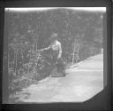 Woman looking at flora