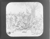 Santa Anna a Prisioner before Gen. Huston, 1835.