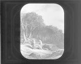 Vivien-Vivien and Merlin enter the woods.