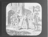 Queen Margarete Placing Paper Crown on Duke of York, 1460.