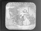 Queen Henrietta hiding from Cromwell's troops, 1649.