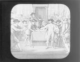 Cromwell dissolving Long Parliament, 1654.