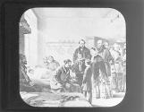 Queen Victoria visiting wounded from Crimea, 1855.