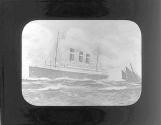 [Copy of painting: ocean liner on the high seas.]